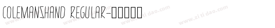 ColemansHand Regular字体转换